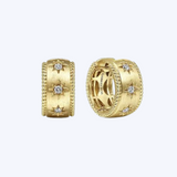 Thick Diamond Huggie Earrings