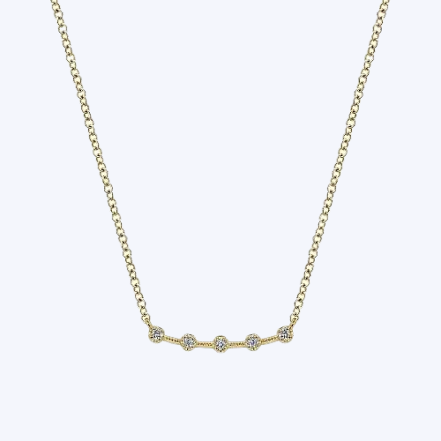 Stations Curved Bar Necklace