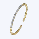 Pave Bar Split Bangle with Lock