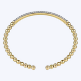 Pave Bar Split Bangle with Lock