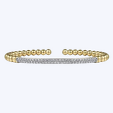 Pave Bar Split Bangle with Lock