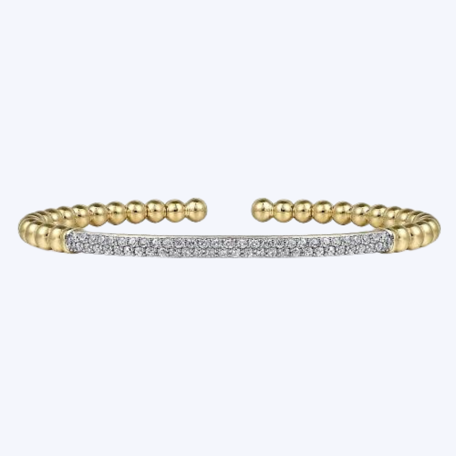 Split Diamond Bangle Pave Bar Split Bangle with Lock by Gabriel & Co. – Highland Diamond