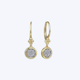 Diamond Cluster Lever Back Earrings