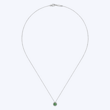 Load image into Gallery viewer, Emerald and Diamond Halo Pendant
