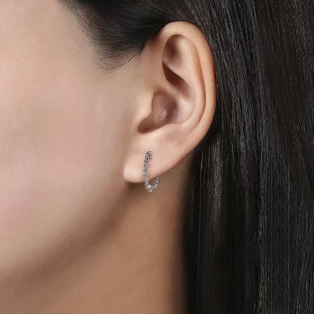 Diamond Huggie Earrings 15 mm