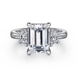 Barie Emerald Cut Three Stone Diamond Ring