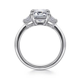 Barie Emerald Cut Three Stone Diamond Ring