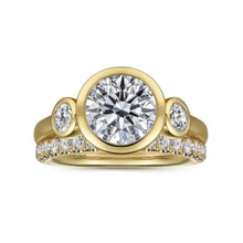 Load image into Gallery viewer, Henley Round Bezel Set Diamond Ring
