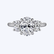 Load image into Gallery viewer, Charisa Oval Three Stone Diamond Engagement Ring
