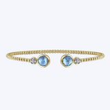 Bujukan Diamond and Blue Topaz Bangle