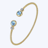 Bujukan Diamond and Blue Topaz Bangle