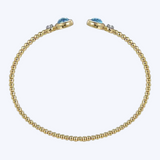 Bujukan Diamond and Blue Topaz Bangle