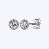 Diamond Halo Stud Earrings