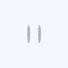 Load image into Gallery viewer, Classic Round 15mm Diamond Huggie Earrings
