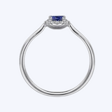 Diamond Halo Birthstone Ring