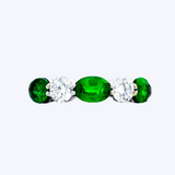 Lillian Emerald and Diamond Semi-Eternity Band