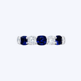 Cameron Sapphire & Diamond Semi-Eternity Band