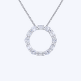 Alexandria Diamond Circle Pendant Necklace