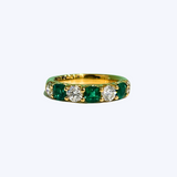 Carolyn Diamond & Emerald Semi-Eternity Band