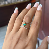 Crossover Emerald Ring