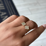 Flor De Lis Double Ring