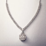 50th Deco Choker with Detachable Emerald Pendant