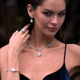 50th Deco Choker with Detachable Emerald Pendant