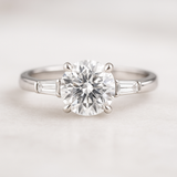 Kate Round Brilliant with Tapered Baguettes Engagement Ring