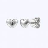 Puff Heart Stud Earrings