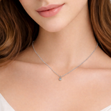 Gabriel & Co 14K White Gold Diamond Bezel Set Pendant Necklaces