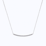 Annabeth Diamond Pave Curved Bar Necklace