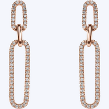 Load image into Gallery viewer, Diamond Accented Link Earrings
