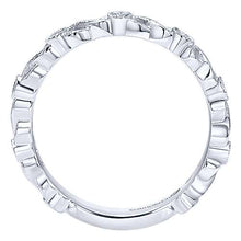 Load image into Gallery viewer, Twisted Bezel Set Stackable Diamond Band
