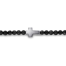 Load image into Gallery viewer, Sterling Silver Cross Bracelet with Beads
