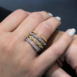 Geometric Stackable Diamond Ring