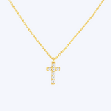 Petite Diamond Cross Necklace