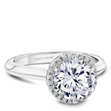 6 Claw Prong Halo Engagement Ring