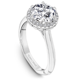 6 Claw Prong Halo Engagement Ring