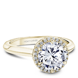 6 Claw Prong Halo Engagement Ring