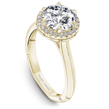 6 Claw Prong Halo Engagement Ring
