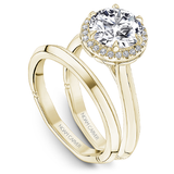 6 Claw Prong Halo Engagement Ring