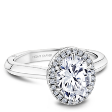 Load image into Gallery viewer, 6 Claw Prong Halo Engagement Ring
