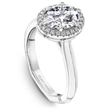 6 Claw Prong Halo Engagement Ring