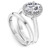 6 Claw Prong Halo Engagement Ring