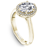 6 Claw Prong Halo Engagement Ring