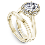 6 Claw Prong Halo Engagement Ring