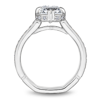 Claw & Channel Prong-Set Diamond Engagement Ring