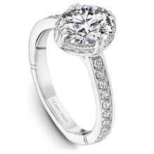 Load image into Gallery viewer, Claw &amp; Channel Prong-Set Diamond Engagement Ring
