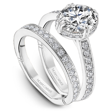 Load image into Gallery viewer, Claw &amp; Channel Prong-Set Diamond Engagement Ring
