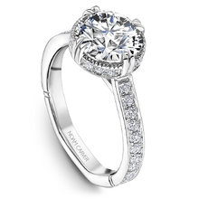 Load image into Gallery viewer, Claw &amp; Channel Prong-Set Diamond Engagement Ring
